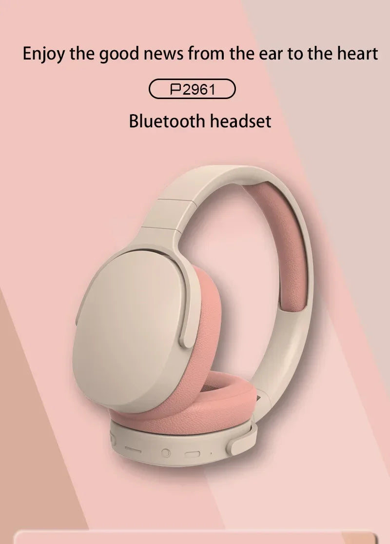 Over-ear Wired Headphones Blutooth With Cable Airbuds P2961 for Ios&Android Wireless Headset Earphones Bluetooth Earbuds Hedset