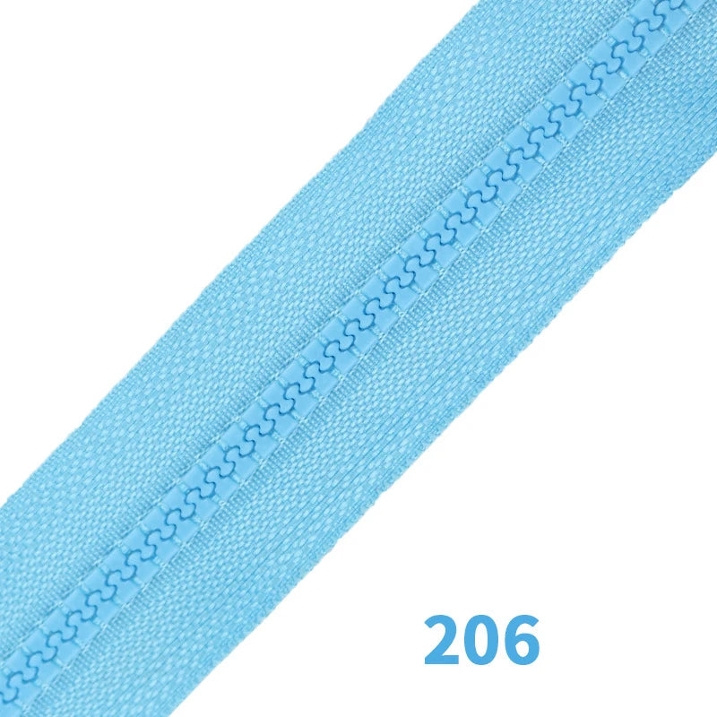 (10pcs)5# resin 60CM zipper clothing color single head open tail long down jacket cotton clothes glue teeth
