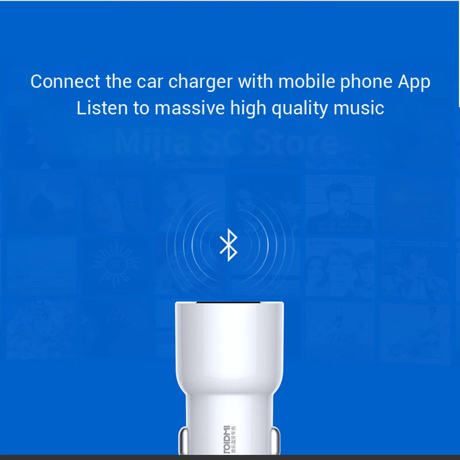Roidmi 3S Mojietu Bluetooth 5V 3.4A Dual USB Car Charger MP3 Music Player FM Transmitters For iPhone And Android