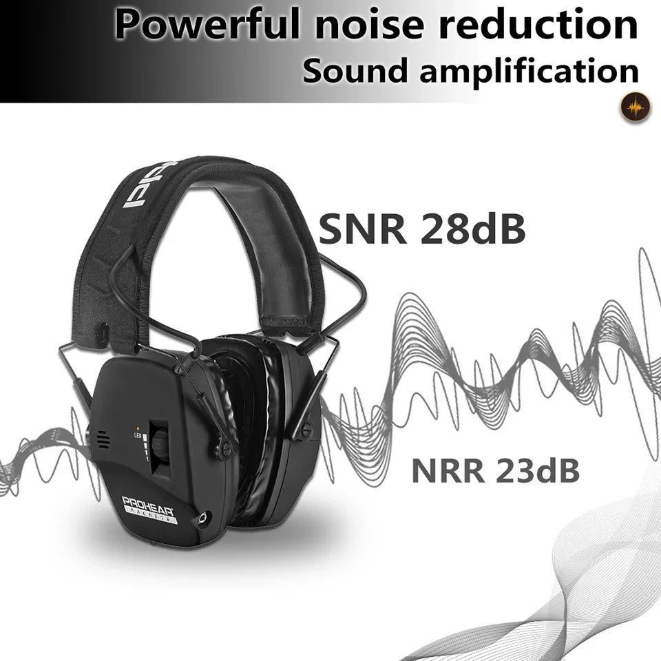 ZOHAN-Tactical Hearing Protectors, Electronic Headphones, Hunting Sound Amplification Earmuffs, Anti Noise Ear Helmets for Shoot
