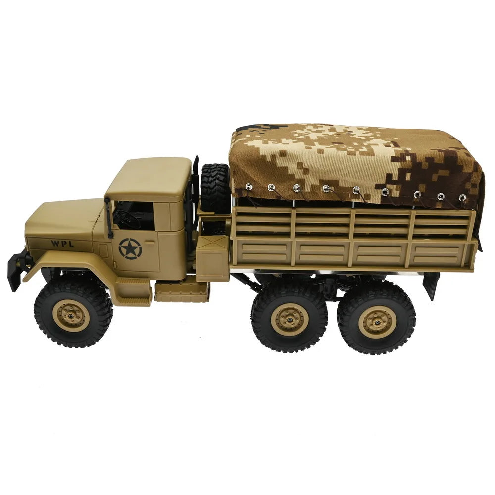 Wpl Naughty Dragon B16 1 6wd Military Truck With Canvas Rc Car Climbing Remote Control Plaything Holiday Birthday Gift Boy