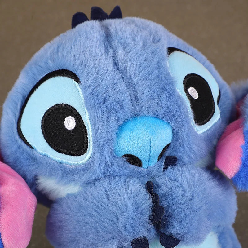 New Disney Lilo&Stitch Plush Doll With Breath Child Peluche Soothes Toy Anime Baby Music Light Sleep Toys Pink Stitch Kids Gifts