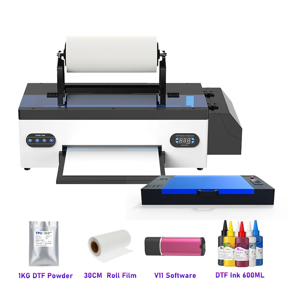 OYfame A3 dtf printer For R1390 DTF Printer Bundle A3 impresora dtf transfer film printing machine For Hoodies t shirt fabric