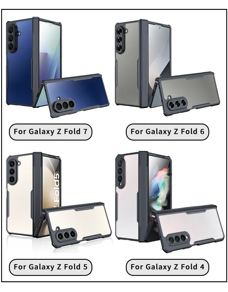 Xundd For Samsung Galaxy Z Fold 7 6 5 4 3 Case Hinge Coverage Protection Built-in Screen Protector Phone Cover For 폴드 7 케이스