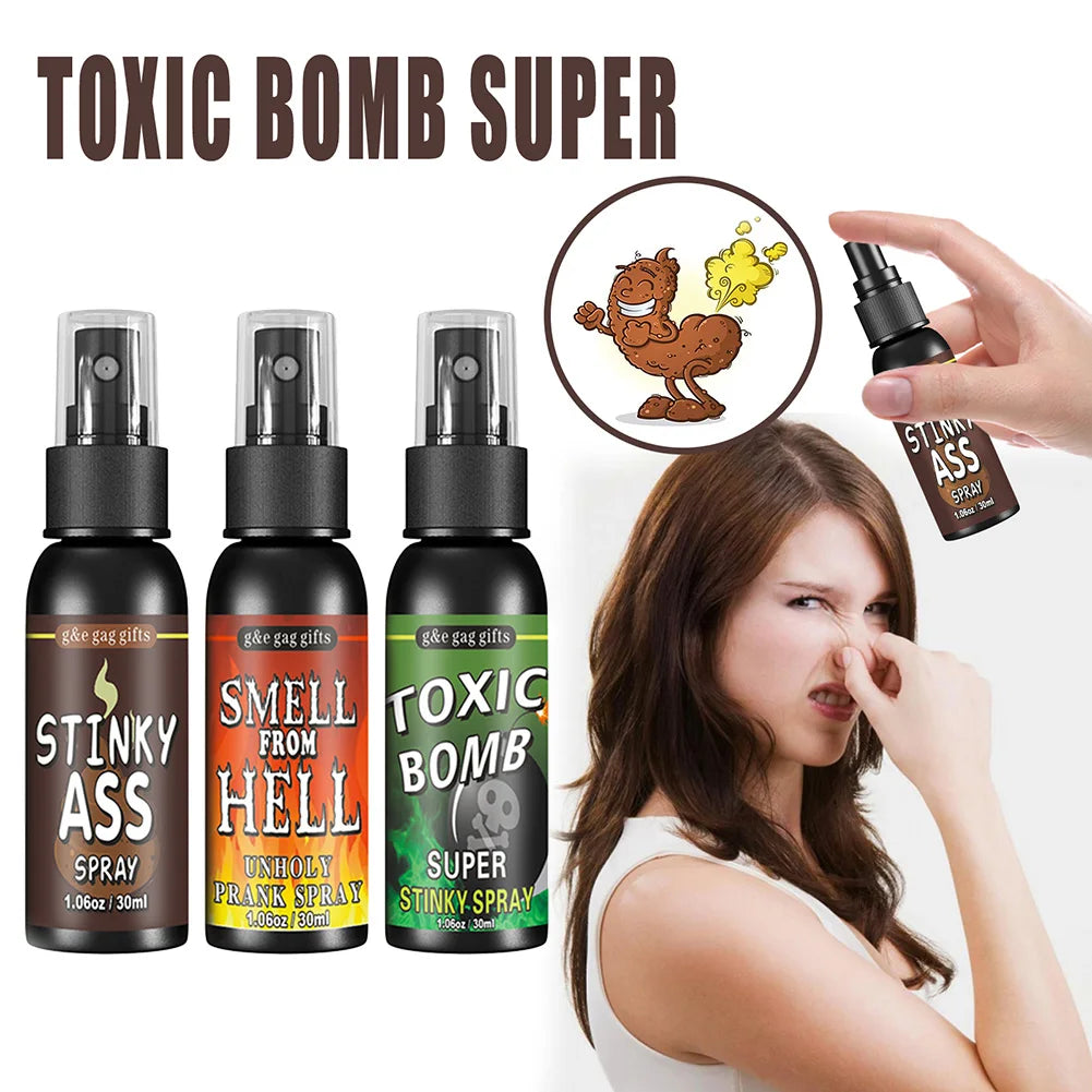 30ml Fart Spray Prank Joke Non Toxic Terrible Smell Spray Plastic Fart Gag Spray Party Supplies Odor Spray Halloween Funny Toys