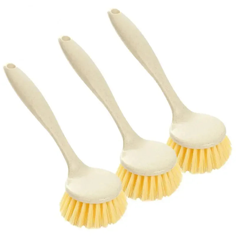 1PC/3PCS Pan Brush With Handle Kitchen Household Clean Non-Stick Oil Brush Pan Brush With Long Handle Scrub Dish Brush