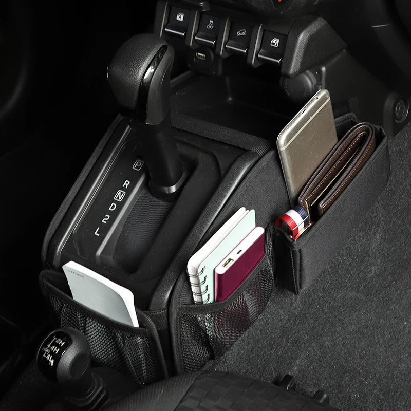 New-Stowing Tidying Car Gear Shifter Side Storage Bag Console Organizer For Suzuki Jimny JB74 2019-2021