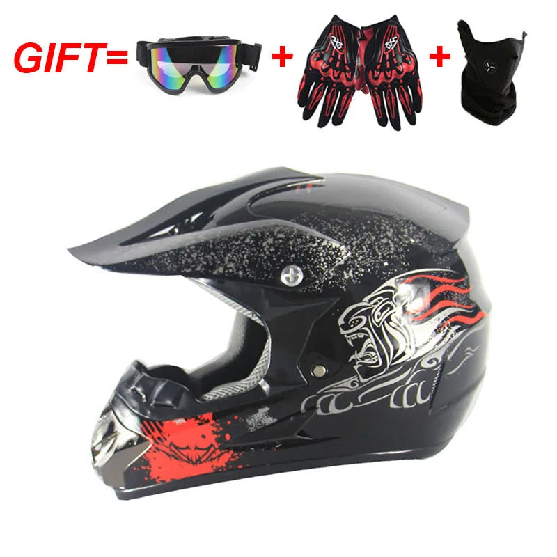 Adult Motocross Dirt Bike Helmet Dirtbike ATV Helmet Unisex Adult Men Women Adjustable Off-Road Motorcycle Helmet