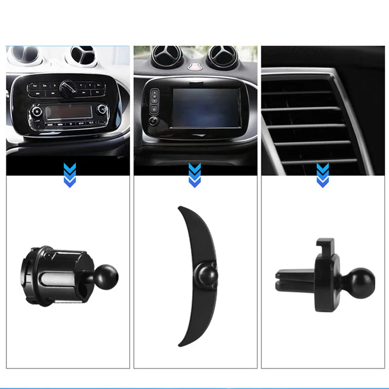 Car Phone Holder Base GPS Navigation Support Bracket For Mercedes Smart 450 451 453 Fortwo Forfour Car Accessories Interior