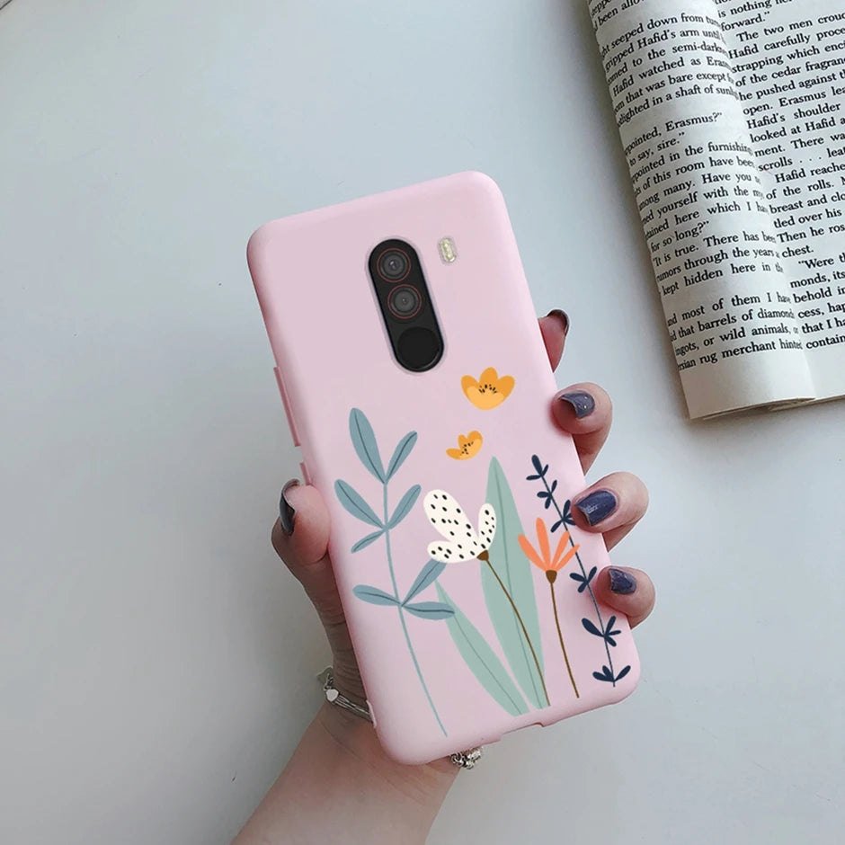 For xiaomi Pocophone F1 Case for xiaomi Poco F1 Case Silicone Soft TPU Phone Cases for PocoF1 Back Cover Heart Butterfly Bumper
