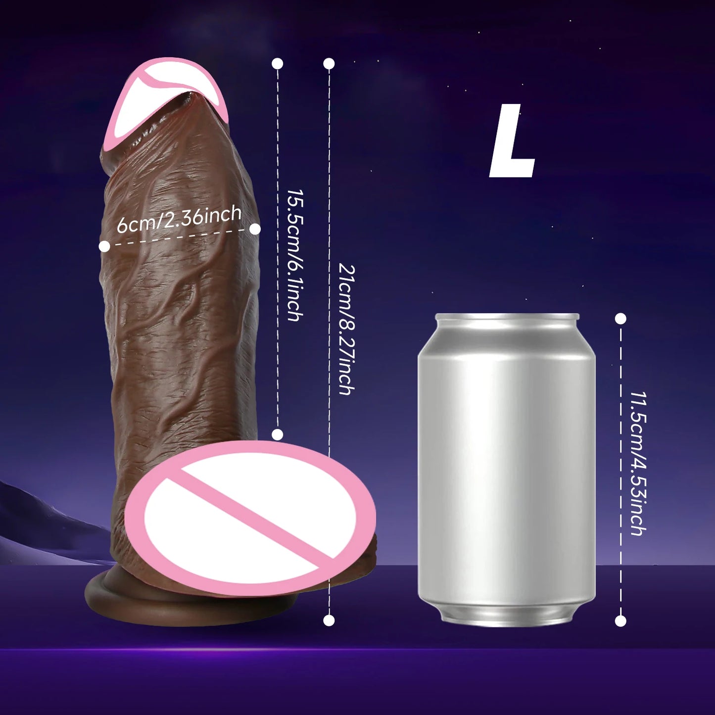 Huge Thick Dildo Realistic Silicone Strong Suction Cup for Hands-Free Anal Play G-spot Giant Dildos Anal Sex Toys for Women Men
