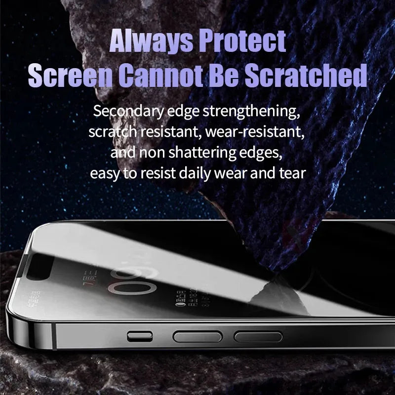 NNBILI 4Pcs Matte Ceramic Privacy Screen Protector Anti-Spy for iPhone 16 15 Pro Max 14 13 12 11 X XR XS Max Light Anti-Scratch