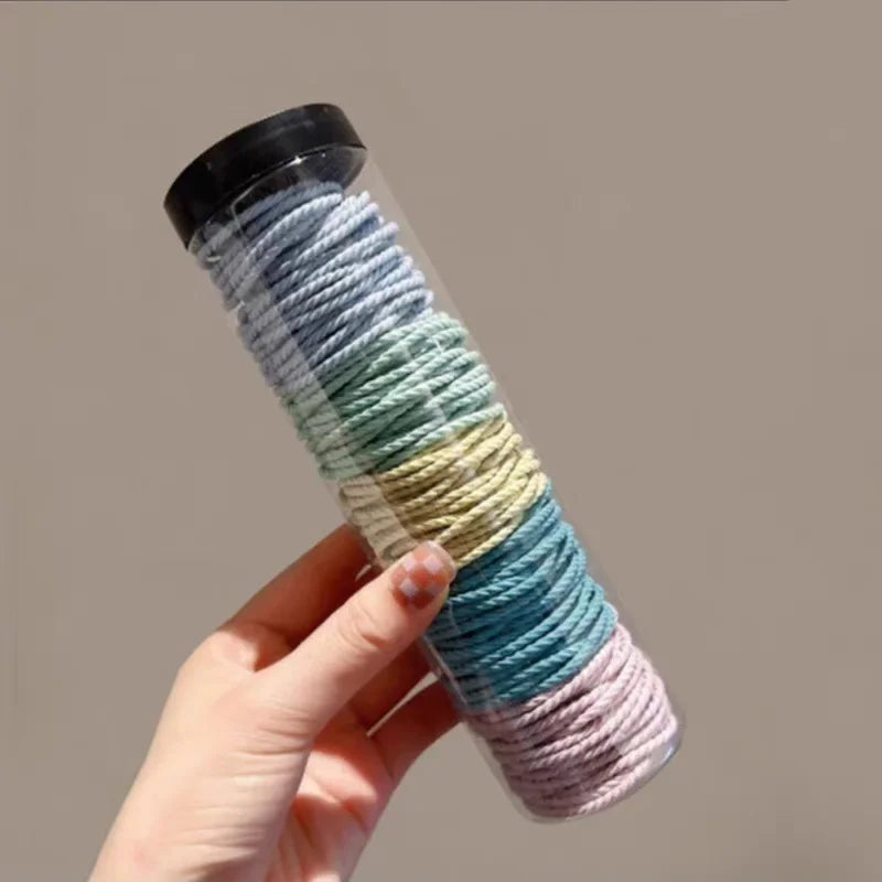 100/200pcs/lot women Hair bands Solid Color Elastic Rubber Band Hair band Headband Scrunchie Hair Accessories for girl women