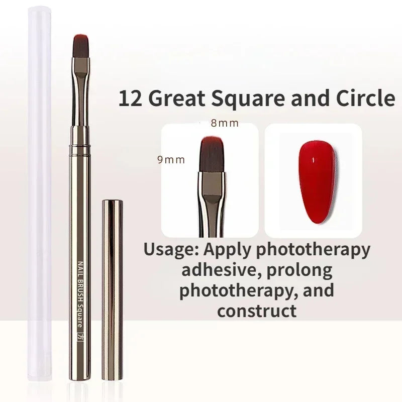 1/2pcs Professionnel Brushes Tools Nail Glue Phototherapy Pen UV Gel Brush Pen Acrylic Nail Art Painting Drawing Brush Manicure