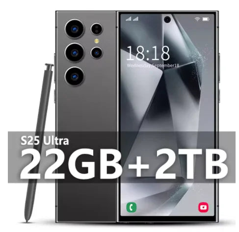 HOT 2025 new S25 Ultra original intelligent 5G dual card dual standby Android 14 system global version phones 8000mAh battery