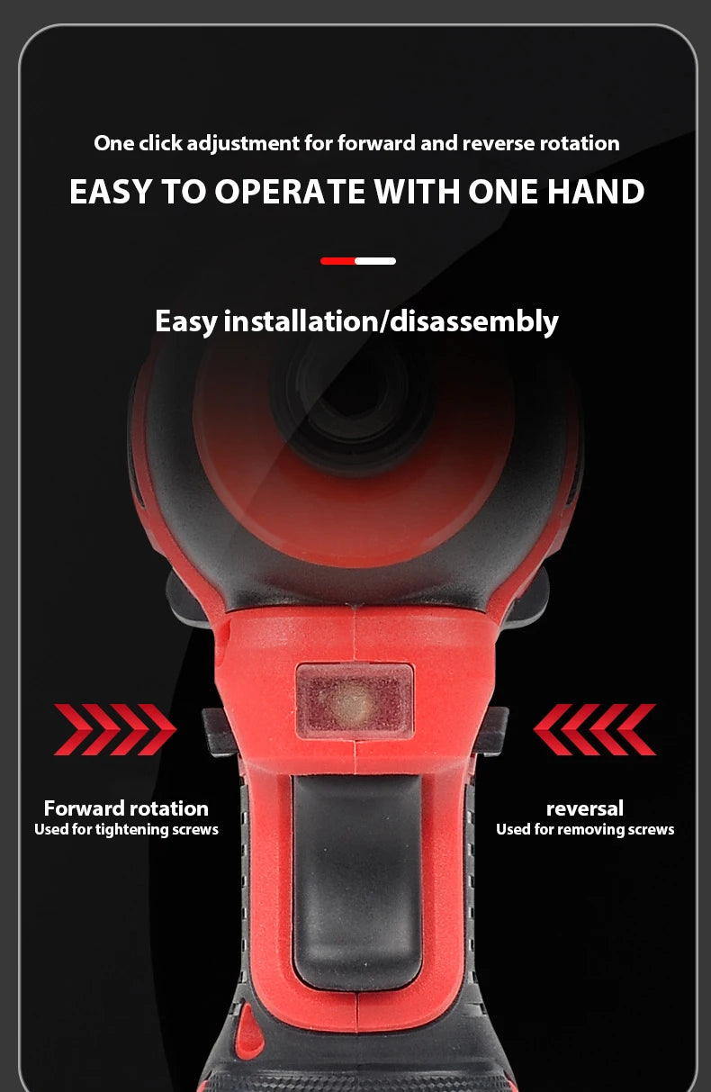 Electric Goddess Brushless Electric Screwdriver with 18V Lithium Battery Cordless Drill Screw 1500mAh Rechargeable Power Tools