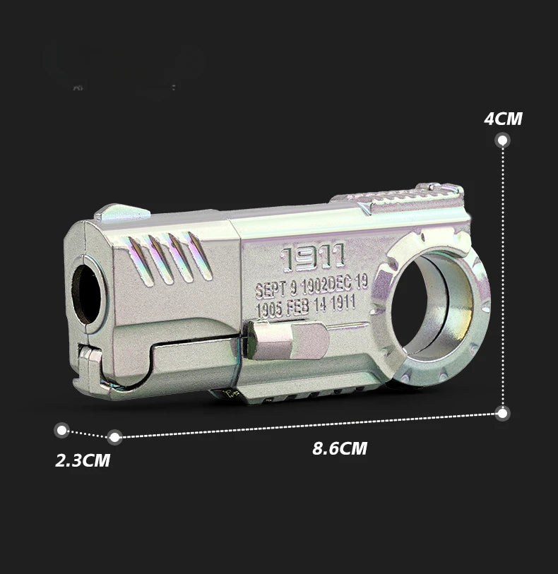 Ring Pistol Soft Bullet Gun Portable Mini 3D Decompression Shell Ejection Alloy Outdoor Funny Toy Boy Birthday Gift Fidget Toys