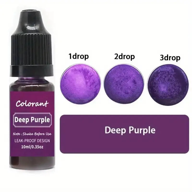 0.34oz/bottle Candle Dyes Pigment Liquid Colorant Resin Coloring Dye Pigments For DIY Candle Making Soap Epoxy Resin Craft Makin