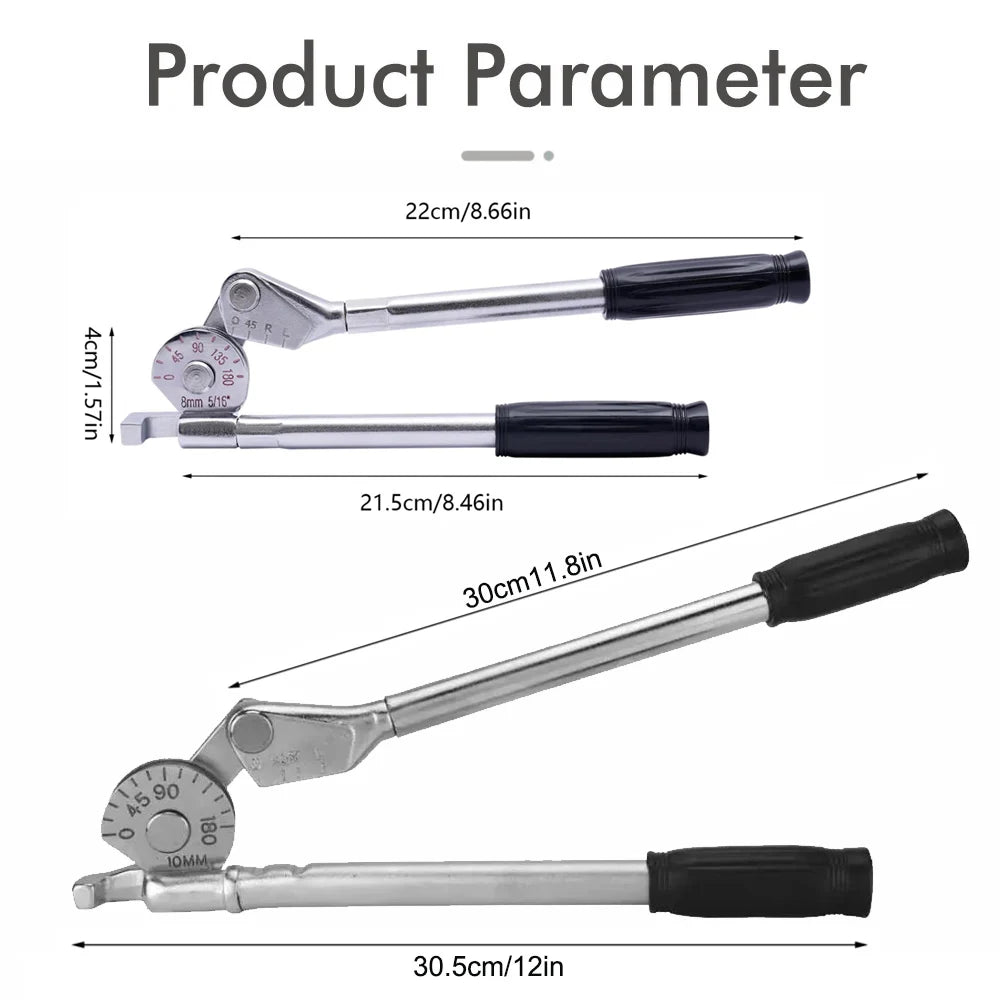 180 ° Tube Bender 8/10mm O.D.TUBING 0-180 Degrees Stainless Steel Pipe Bender and Tube Bending Manual Machine Tools