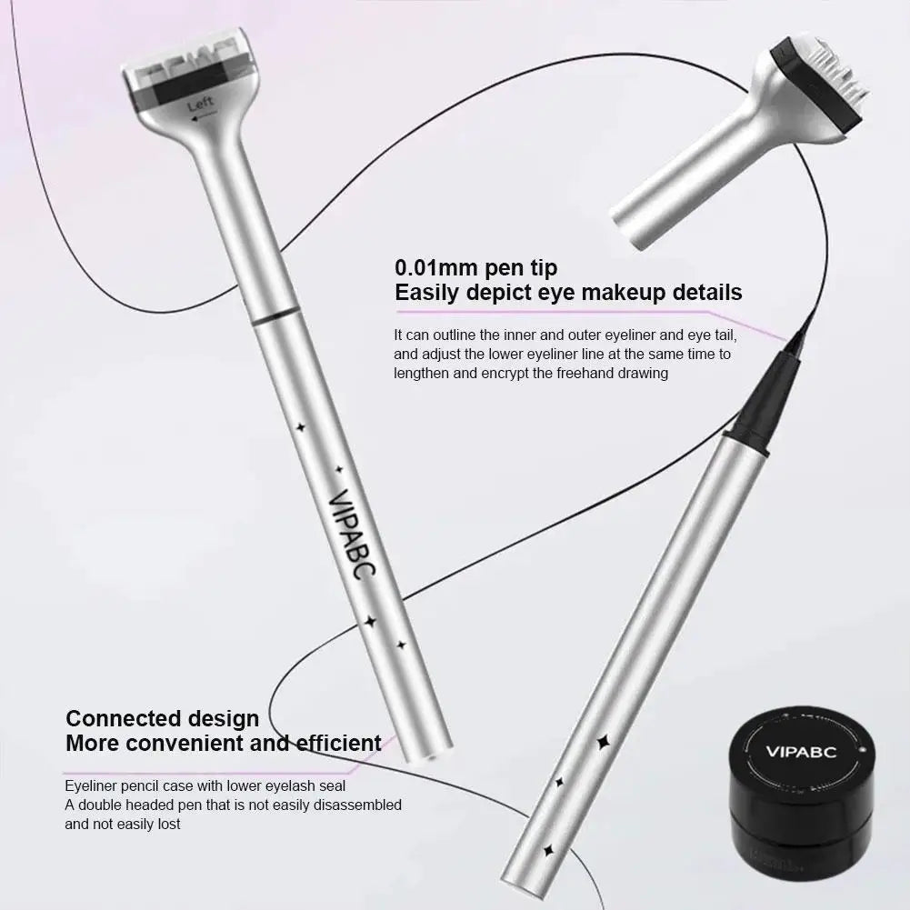 1 Set Eyelash Seal DIY Lower Lash Extension Stamps Silicone Makeup Tool For Beginner Convenient Natural Simulation Mascara Stick