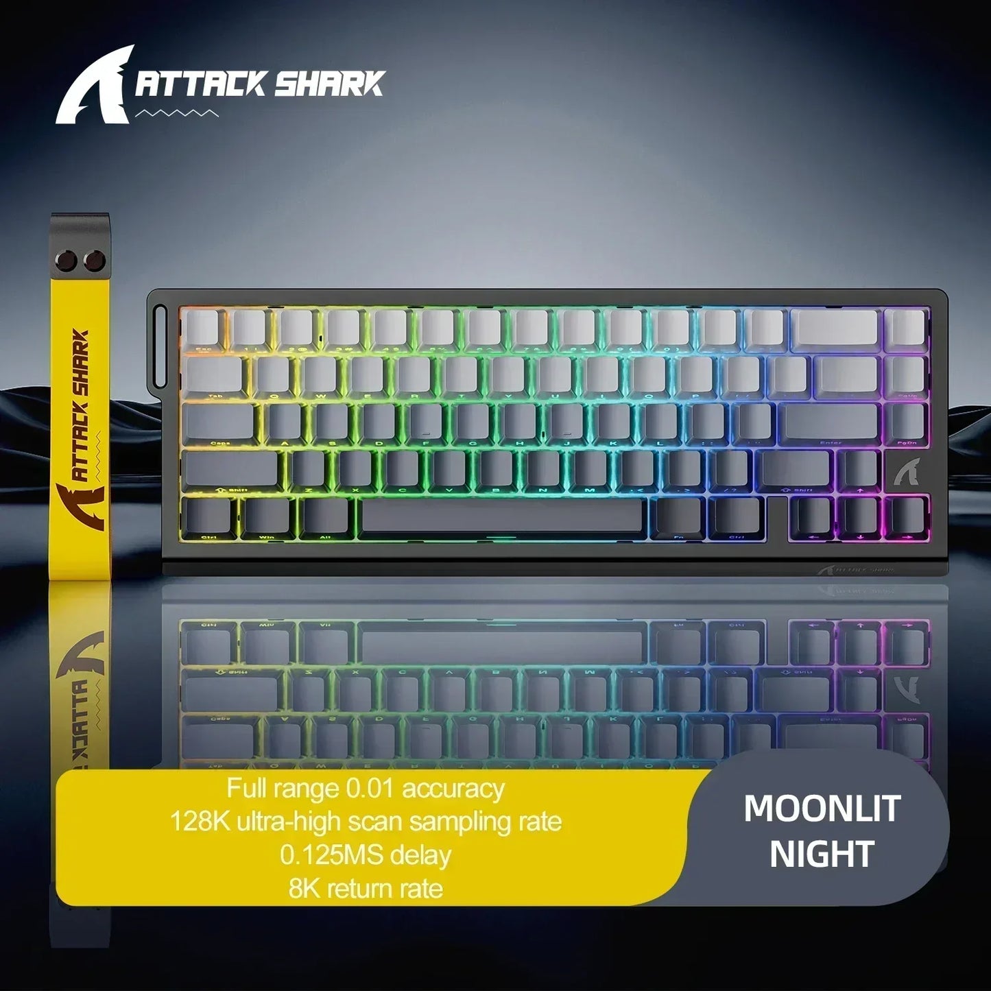 ATTACK SHARK X68HE Keyboard Magnetic Mechanical Gaming Wired Keyboard RGB 0.01mm Rapid Trigg 8000Hz SOCD/Rs 0.125ms 128K Rate