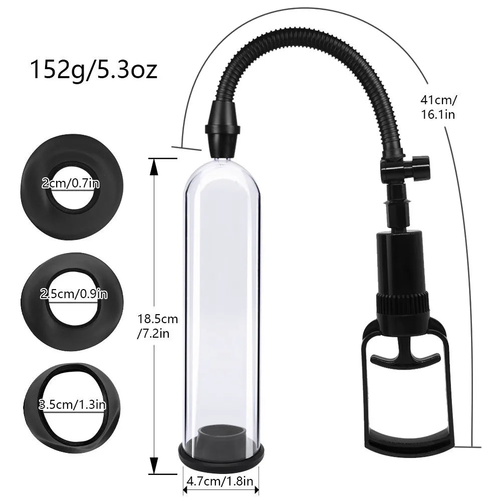 HESEKS Vacuum Sucking Electric Penis Pump Air Water Penis Extender Dick Training Automatic Male Masturbator Sex Toy for Men 18+