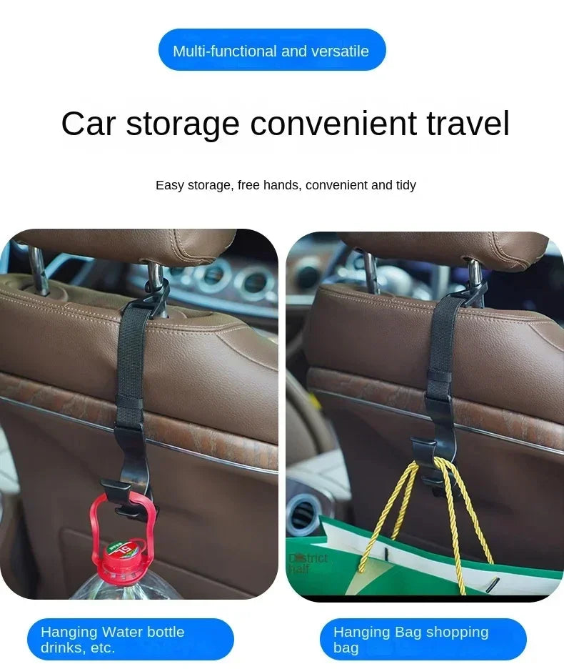 2Pcs car multifunctional rear seat trunk hooks seat backrests umbrella brackets car accessories travel accessories
