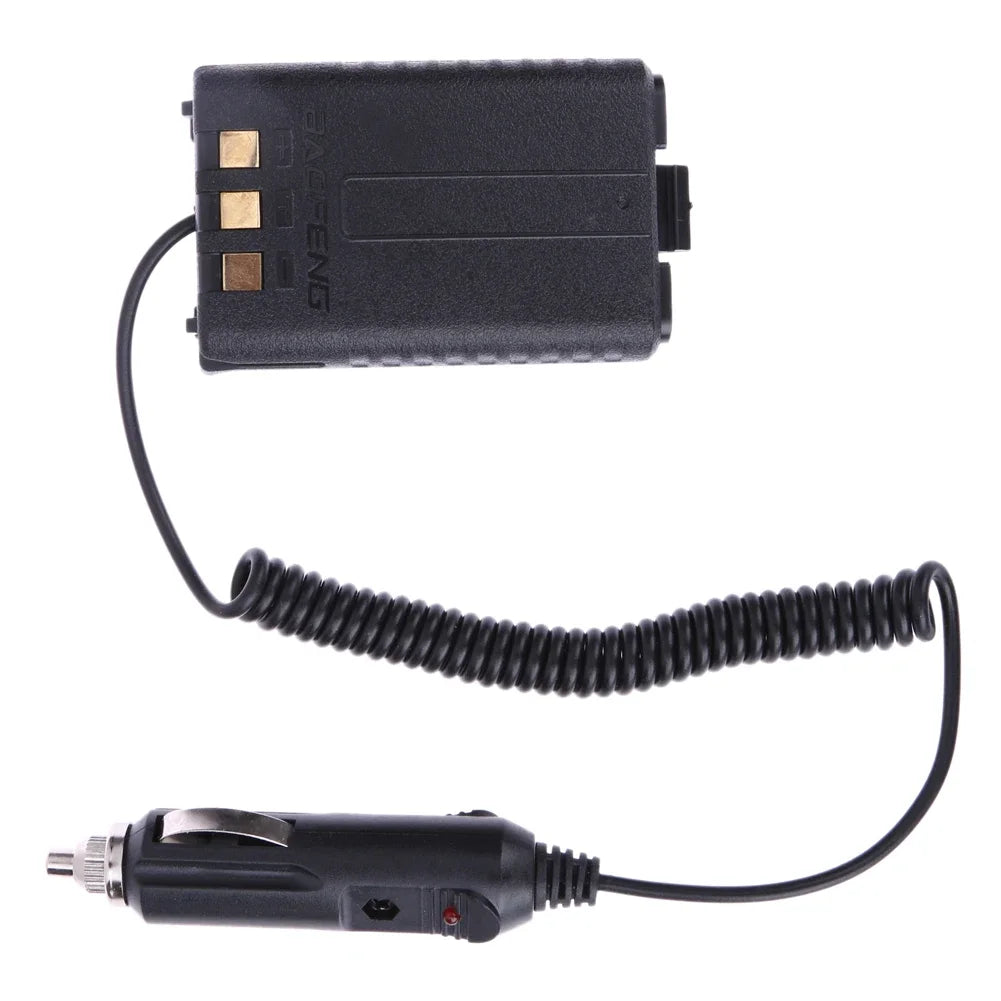 12V Car Charger Battery Eliminator for Baofeng Dual Band Radio UV-5R UV-5RE UV-5RA Two Way Radio Walkie Talkie Accessories