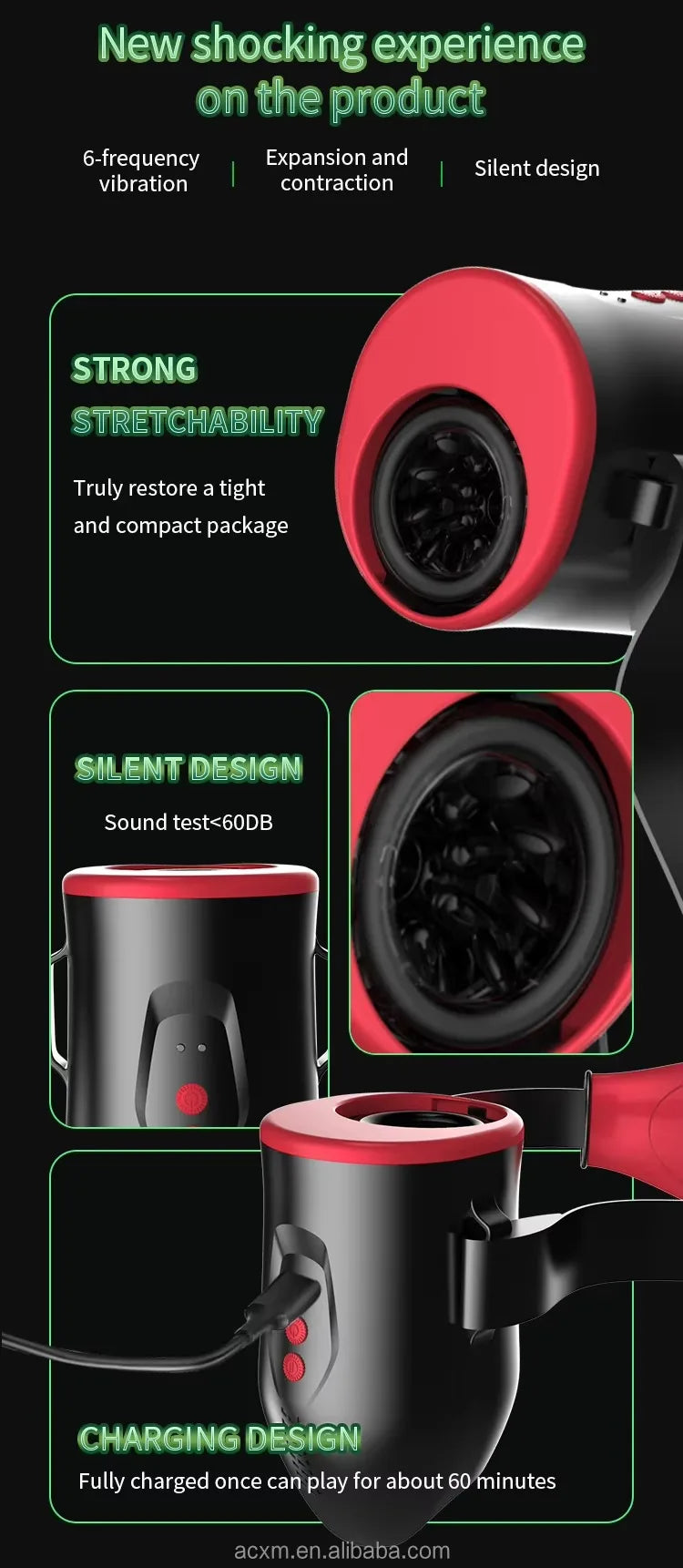 New APP Bluetooth Control Wearable Auto Male Masturbator with 6 Thrusting Vibrating Masturbation Stroker Machine Cup for Men