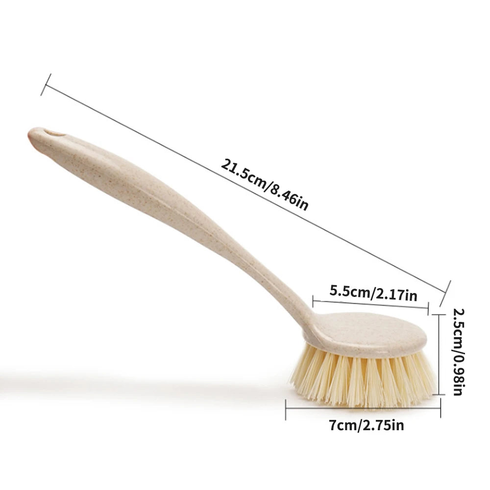 1PC/3PCS Pan Brush With Handle Kitchen Household Clean Non-Stick Oil Brush Pan Brush With Long Handle Scrub Dish Brush