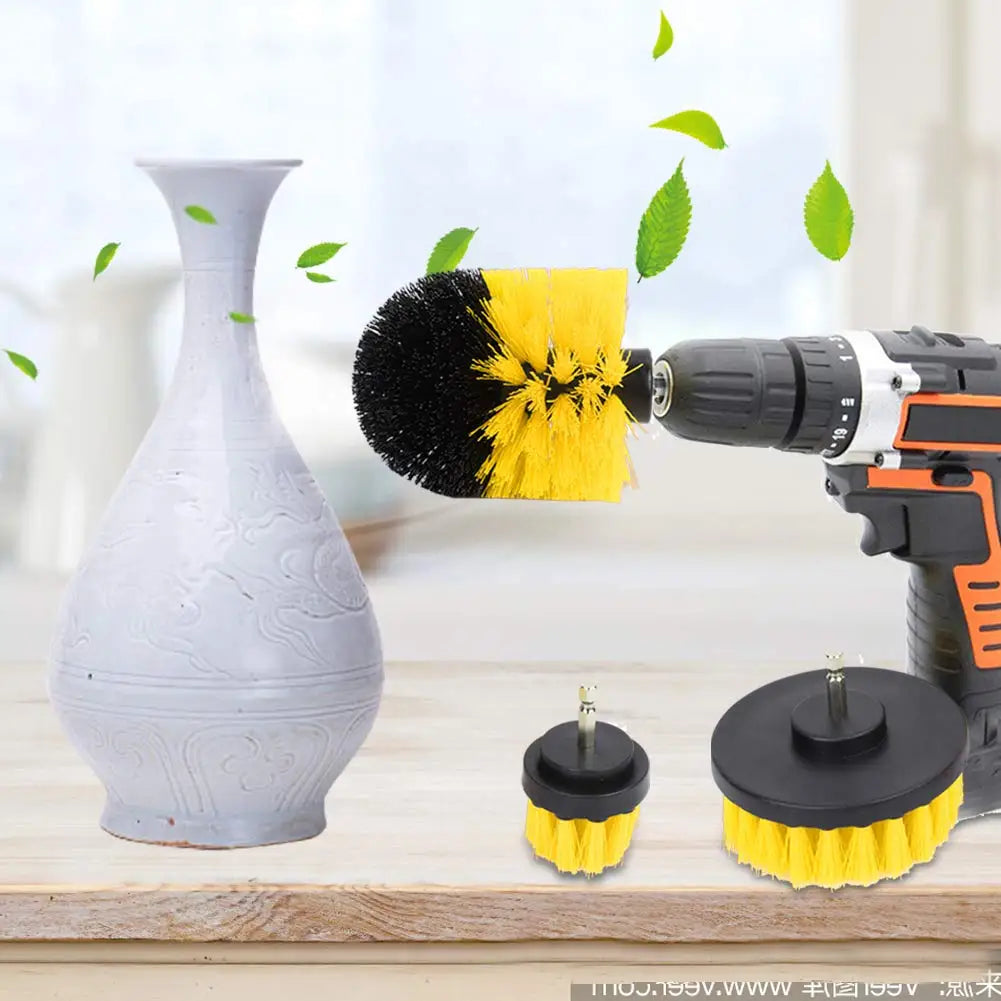 1 PC Electric Scrubber Brush Round Drill Brush Kit Corner Cleaning Brush Kit for Cordless Scrubber Grout Floor Tub Shower Tile