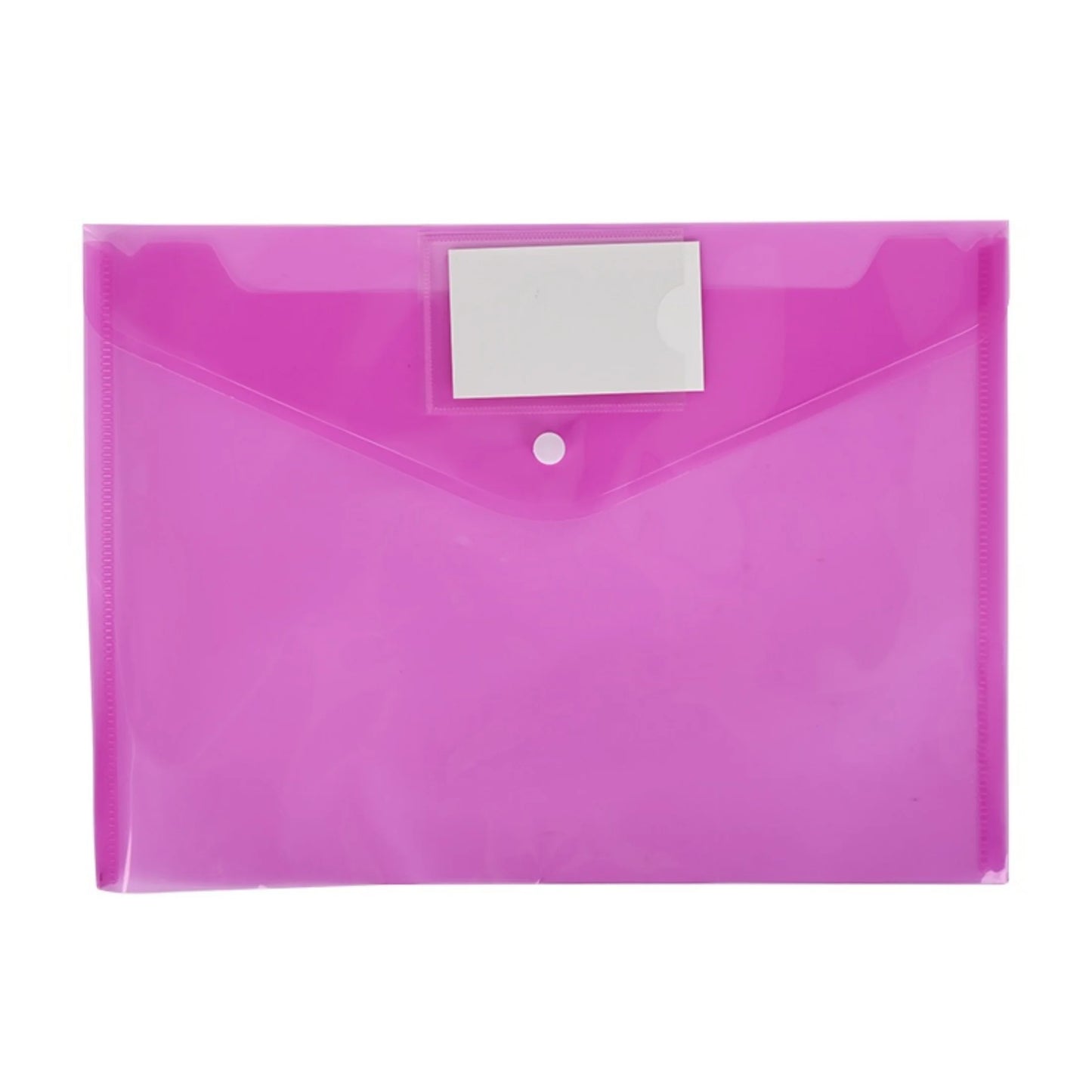 10pcs Hot selling A4 Button File Bag Color PP Plastic Archive Office Data Bag Bill Storage File Bag