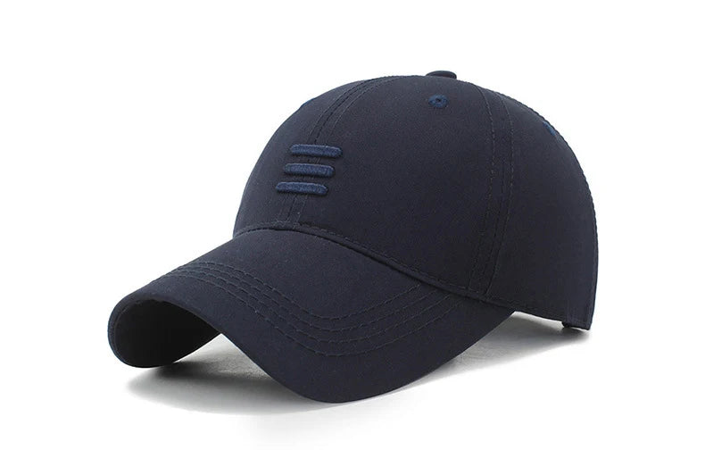 Three Horizontal Lines Embroidery Baseball Caps Spring and Autumn Outdoor Adjustable Casual Hats Sunscreen Hat