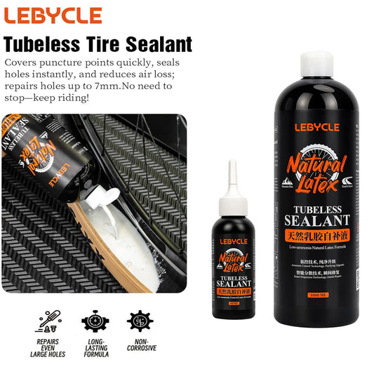 LEBYCLE MTB Road Bicycle Tubeless Tire Sealant Bike Low-Ammonia Tubeless Puncture Repair Fluid Bike Vacuum Tires Repair Tool