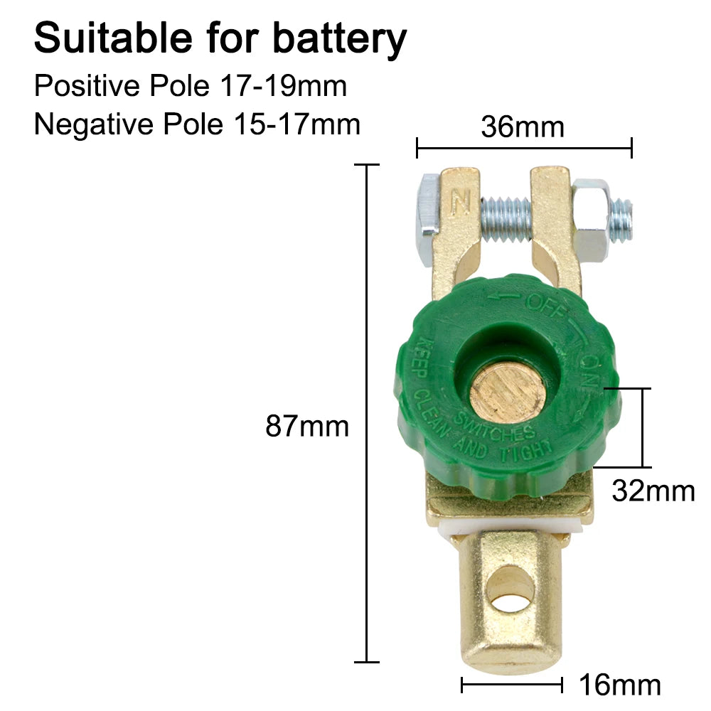 Universal Car Battery Switch Terminal Isolator Control Quick Cut-off Protector Automotive Accessories for Boat Marine Caravan RV