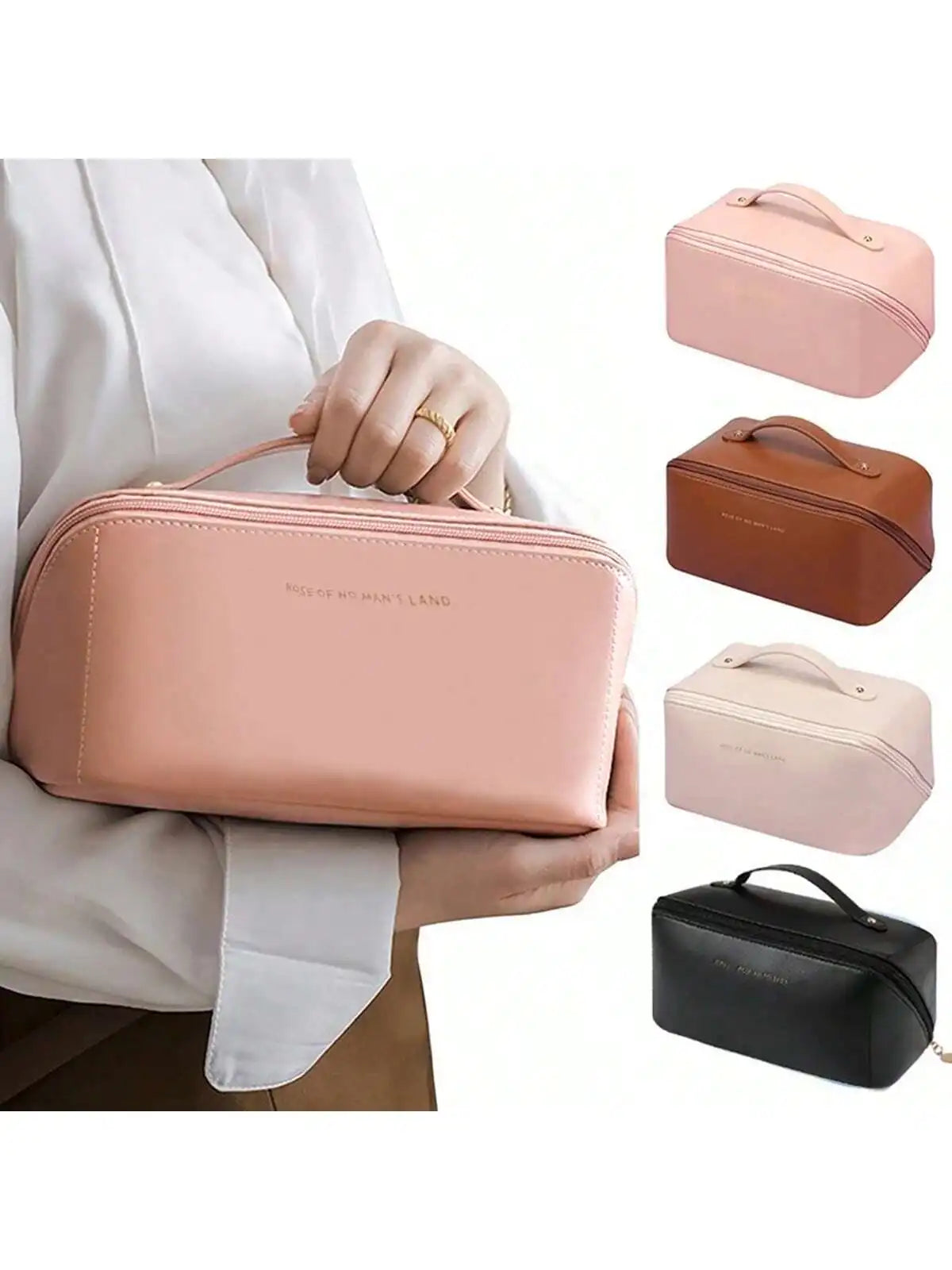Large Pu Leather Travel Cosmetic Bag for Women Cosmetic Organizer High-capacity Makeup Bag Storage Pouch For Female Makeup Box