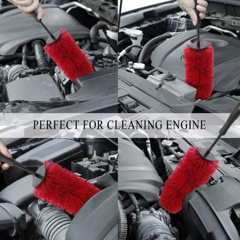 45cm Car Wheel Wash Brush Multifunction Car Wheel Rim Tire Cleaning Brush Soft Non Scratch Auto Care Detailing Washing Tools