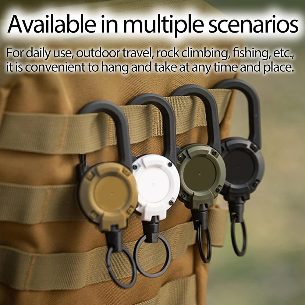1/3Pcs Automatic Retractable Wire Rope Antitheft Easy-to-pull Buckle Rope Elastic Keychain Sporty Retractable Key Ring Anti Lost