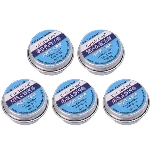 5/1Pcs Soldering Iron Tip Refresher Non-stick Tin Solder Cream Clean Paste for Oxide Head Resurrection Oxidative Activator