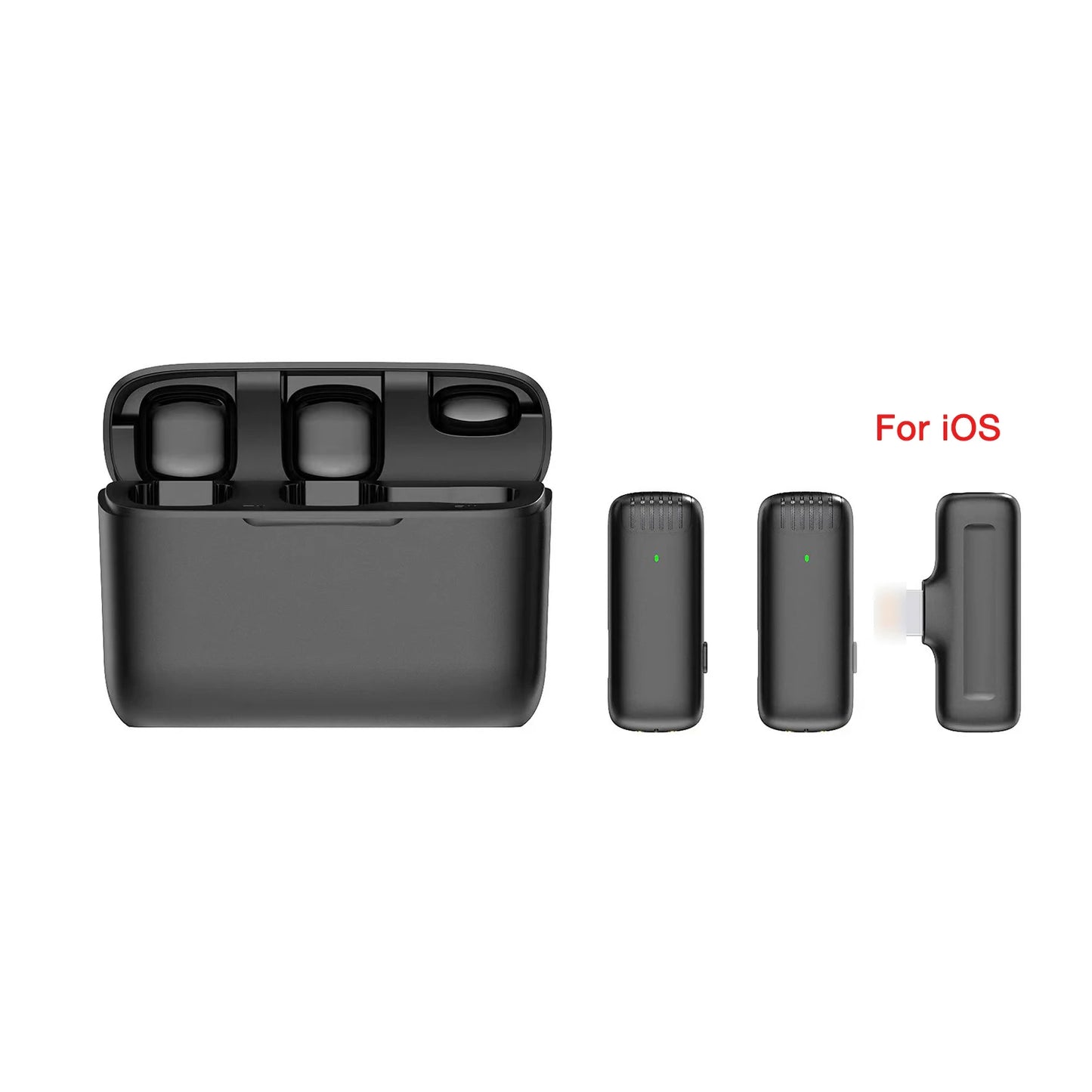 J13 Wireless Microphone With Charging Case For IPhone/iPad /Android Mini Wireless Tie Microphone Low Latency Plug and Play