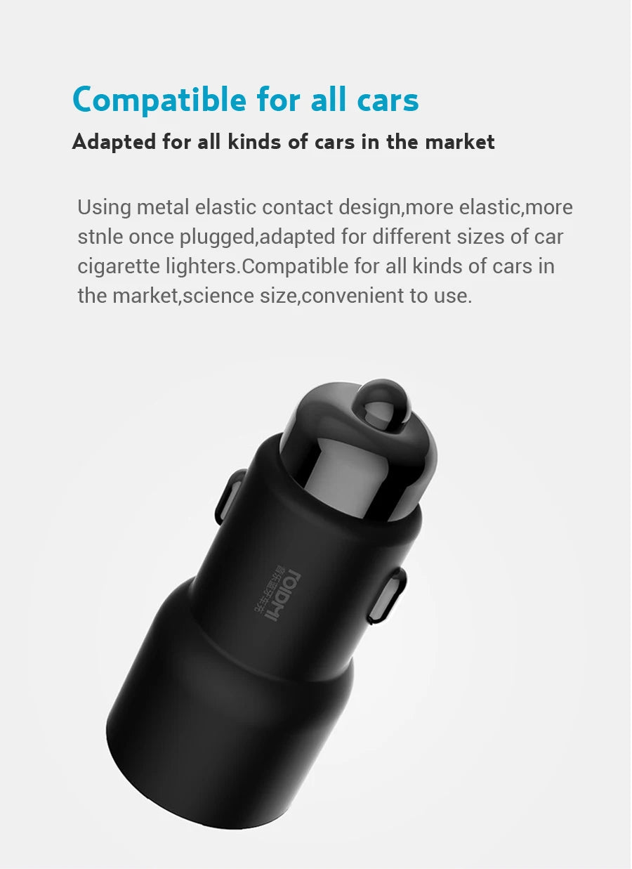 Roidmi 3S Mojietu Bluetooth 5V 3.4A Dual USB Car Charger MP3 Music Player FM Transmitters For iPhone And Android
