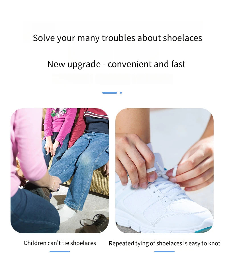 New Press Lock Shoelaces without ties Elastic Laces Sneaker 8MM Widened Flat No Tie Shoe laces Kids Adult Shoelace for Shoes