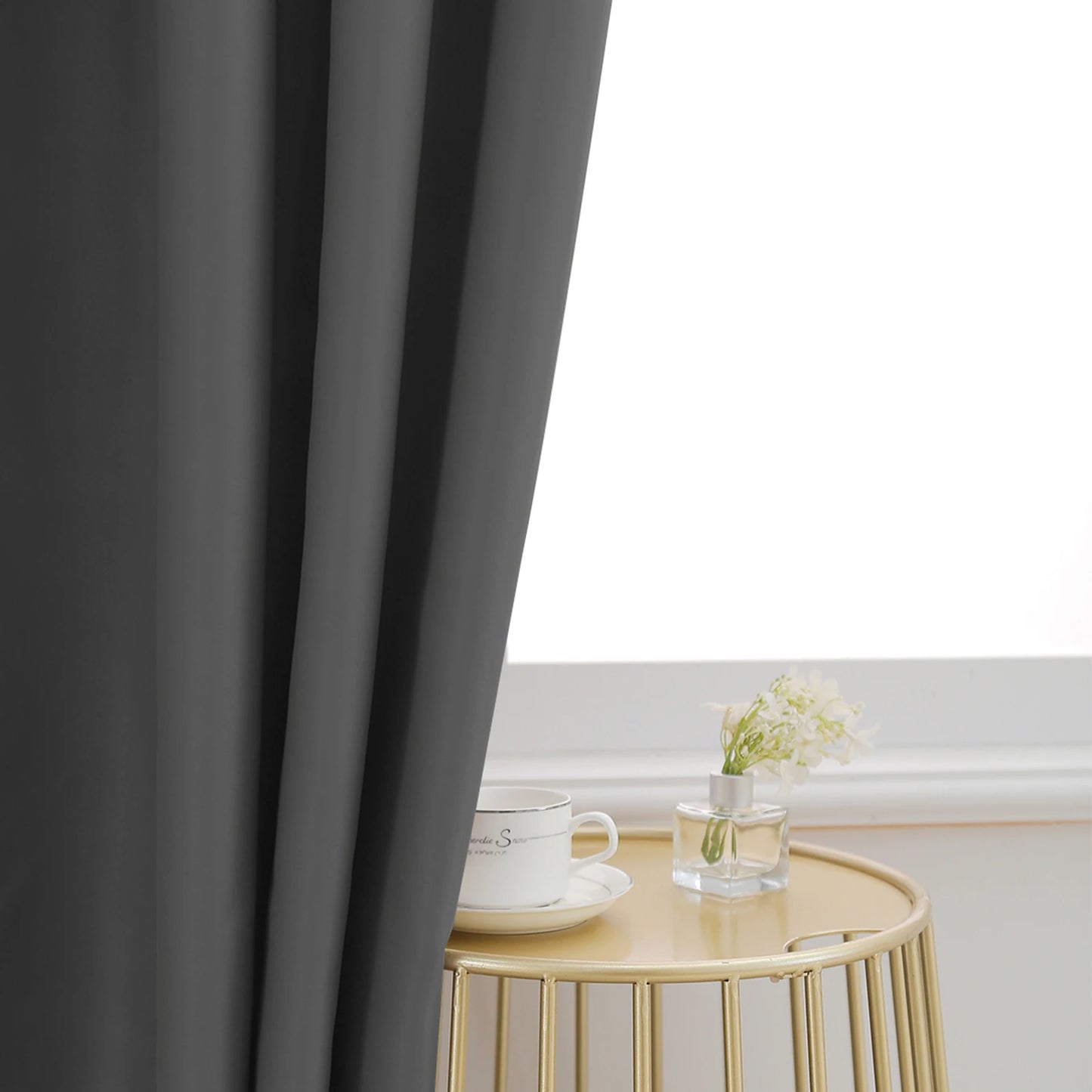 2 Panels Short Curtains for Kitchen RV Curtain Tiers 100% Blackout Drapes Rod Pocket Light Block Privacy Small Window Curtains