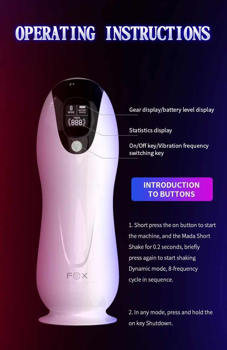 Adult Products Men's Automatic Airplane Cup Sucking Telescopic Intelligent Sound Heating Simulation Channel Sex Masturbation