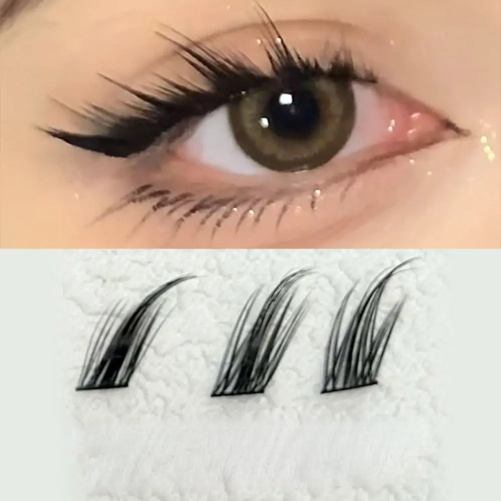 12Rows Fox False Eyelashes Single Cluster Eyelash Extension Segmented Lashes Fox Eye Effect Lashes Individual False Eyelashes