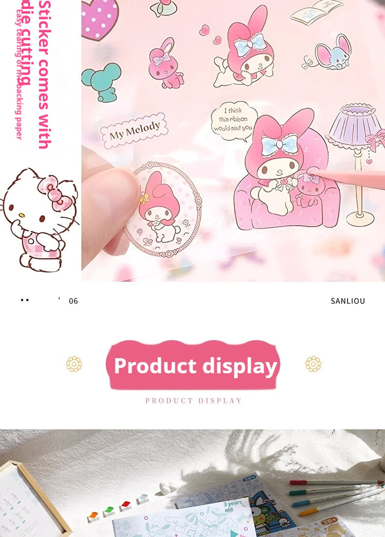 New Sanrio Kuromi Painting Notebook Children'S Sketching Coloring Copy Notebook Elementary School Cartoon Anime Line Draft