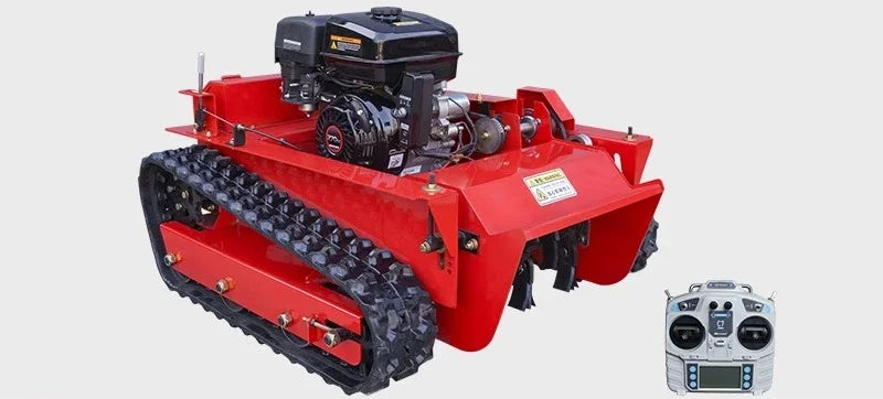 Remote Control Lawn Mower for Orchard Tea Garden Multifunctional Tracked Wireless Grass Trimmer Shredder Land Clearing Machine