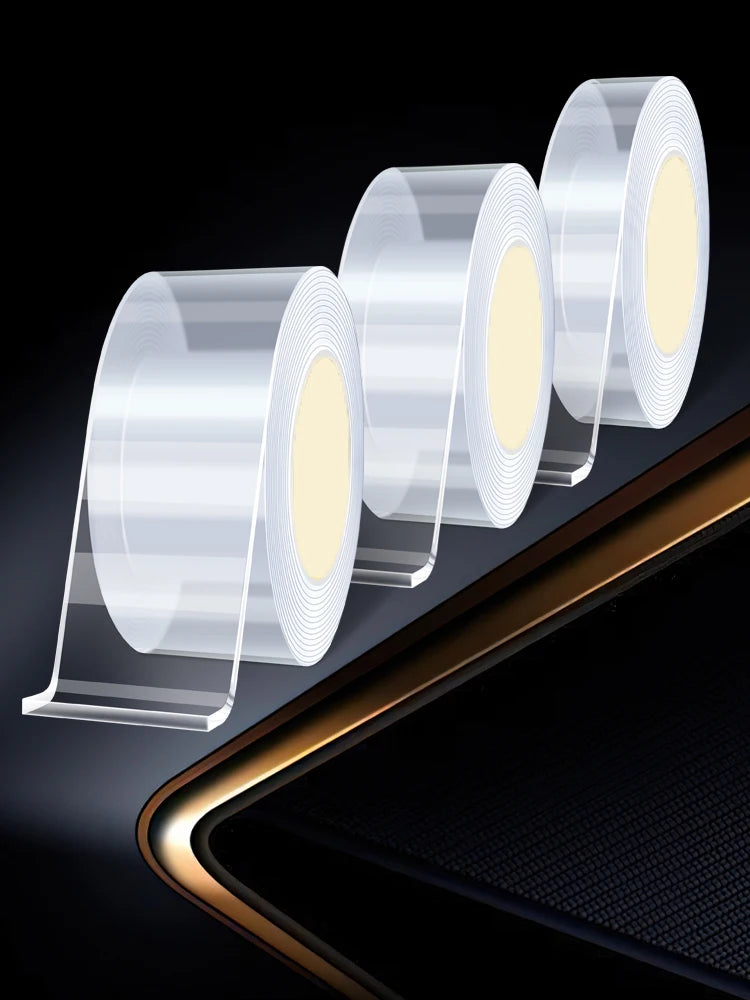 Transparent Nano Tape Waterproof Double Sided Reusable Adhesive Strong Tapes Cleanable Kitchen Bathroom Supplie