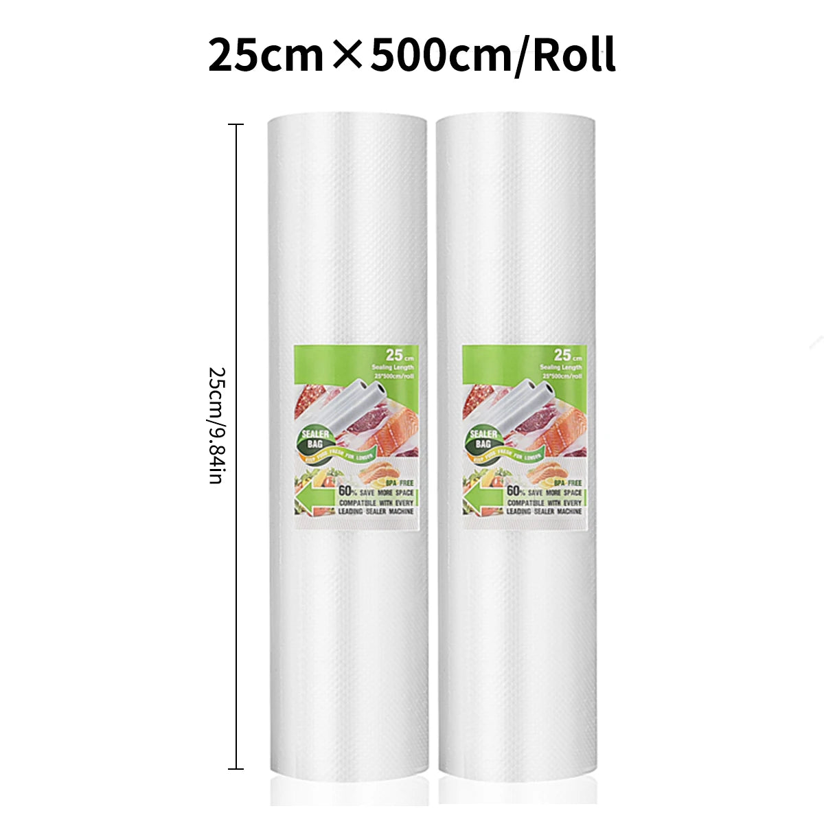 vacuum bags for food Vacuum Sealer bag Food Fresh Long Keeping 12+15+20+25+30cm*500cm Rolls/Lot bags for vacuum packer