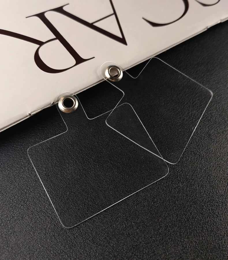1-100PCSTransparent Flexible Mobile Phone Lanyard Cads Mobile Phone Universal Lanyard Transparent Lanyard Sticker Strap Clip Pen
